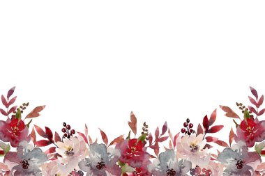 Tasarım için suluboya çiçekler arka plan vektörü.