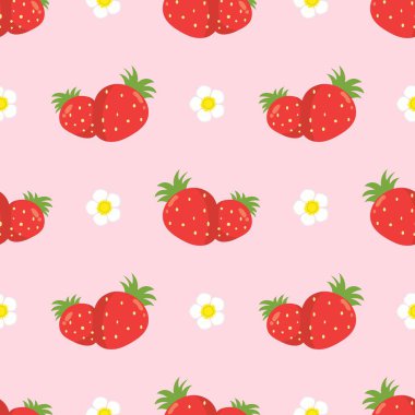 Tatlı çilekli kusursuz desen..