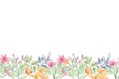 Tasarım için suluboya çiçekler arka plan vektörü.