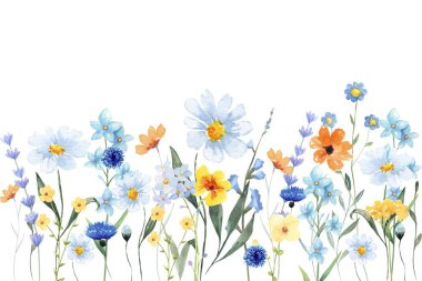 Tasarım için suluboya çiçekler arka plan vektörü.