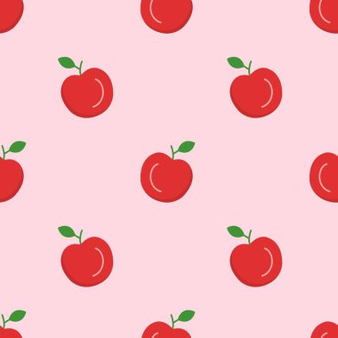 Çizgi film kırmızı elmasız desen