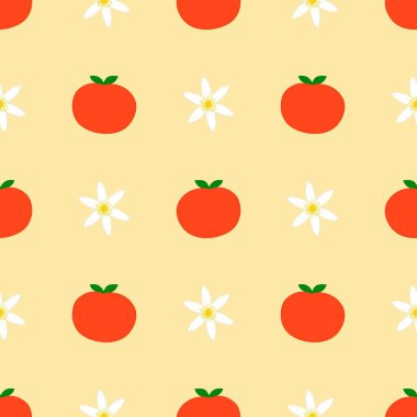 Portakal meyveli kusursuz desen