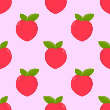 Afişler, kartlar, el ilanları, sosyal medya duvar kağıtları vs. için şeftali desenli kusursuz desen.