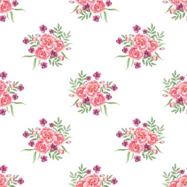 Suluboya çiçekleri tasarım için beyaz arkaplan üzerinde pürüzsüz şekiller.