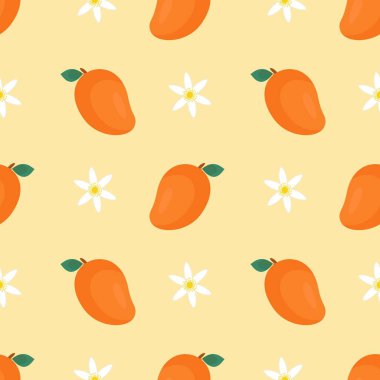 Mango meyveli, pürüzsüz bir şekil. Beyaz arka planda yaz tropikal meyveleri.