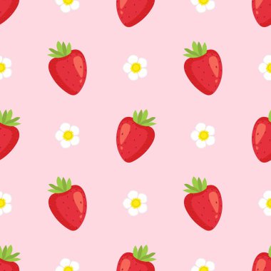 Tatlı çilekli kusursuz desen..