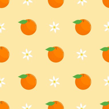 Portakal meyveli kusursuz desen