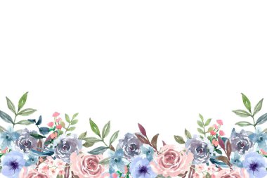 Tasarım için suluboya çiçekler arka plan vektörü.