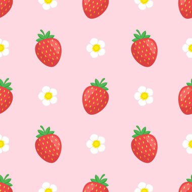 Tatlı çilekli kusursuz desen..