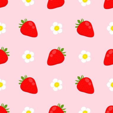 Tatlı çilekli kusursuz desen..