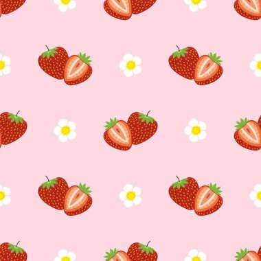 Tatlı çilekli kusursuz desen..