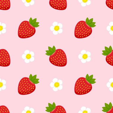 Tatlı çilekli kusursuz desen..