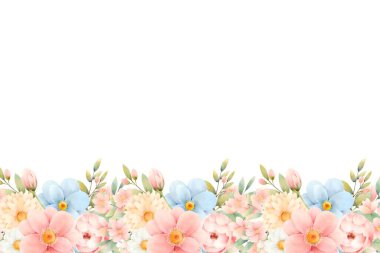 Tasarım için suluboya çiçekler arka plan vektörü.