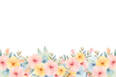 Tasarım için suluboya çiçekler arka plan vektörü.