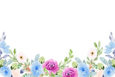 Tasarım için suluboya çiçekler arka plan vektörü.