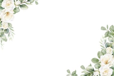 Tasarım için suluboya çiçekler arka plan vektörü.