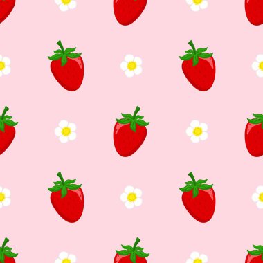 Tatlı çilekli kusursuz desen..