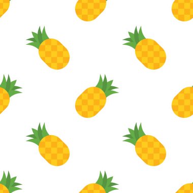 Ananassız desen, tropik olgun meyve.