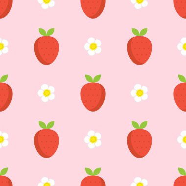 Tatlı çilekli kusursuz desen..