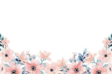 Tasarım için suluboya çiçekler arka plan vektörü.