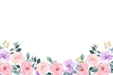 Tasarım için suluboya çiçekler arka plan vektörü.