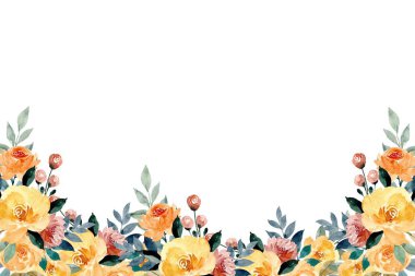 Tasarım için suluboya çiçekler arka plan vektörü.