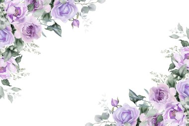 Tasarım için suluboya çiçekler arka plan vektörü.