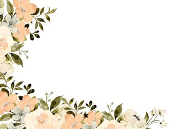 Tasarım için suluboya çiçekler arka plan vektörü.