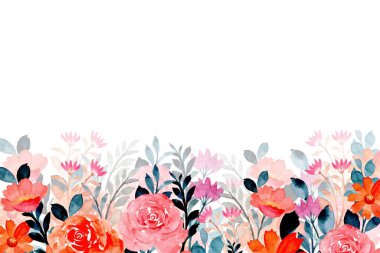 Tasarım için suluboya çiçekler arka plan vektörü.