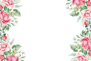 Tasarım için suluboya çiçekler arka plan vektörü.