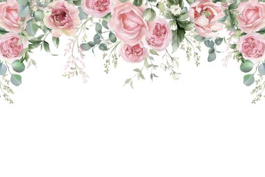 Tasarım için suluboya çiçekler arka plan vektörü.