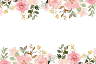 Tasarım için suluboya çiçekler arka plan vektörü.