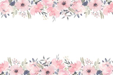 Tasarım için suluboya çiçekler arka plan vektörü.