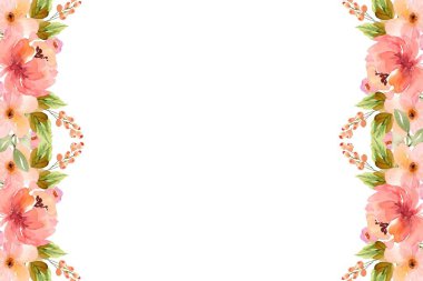 Tasarım için suluboya çiçekler arka plan vektörü.