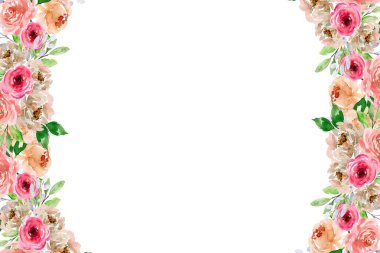 Tasarım için suluboya çiçekler arka plan vektörü.