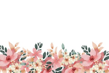 Tasarım için suluboya çiçekler arka plan vektörü.