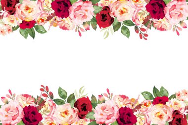 Tasarım için suluboya çiçekler arka plan vektörü.