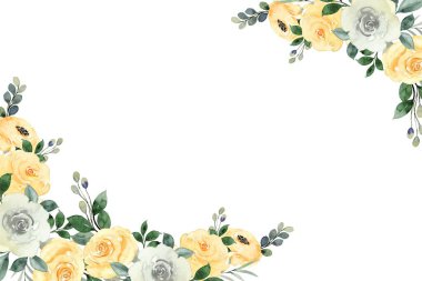 Tasarım için suluboya çiçekler arka plan vektörü.