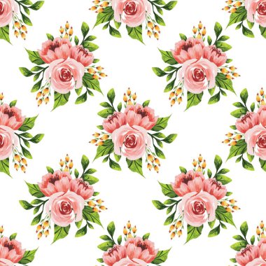 Tasarım için suluboya çiçekler arka plan vektörü.