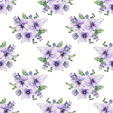 Tasarım için suluboya çiçekler arka plan vektörü.