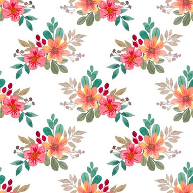 Tasarım için suluboya çiçekler arka plan vektörü.