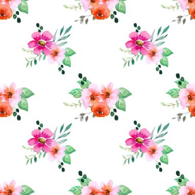 Tasarım için suluboya çiçekler arka plan vektörü.