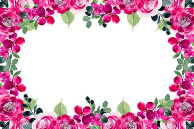 Tasarım için suluboya çiçekler arka plan vektörü.