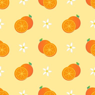 Portakal meyveli kusursuz desen