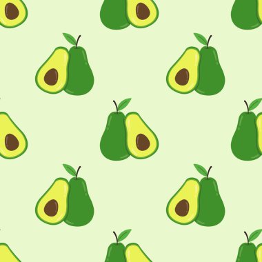 Avokado desenli geometrik dikişsiz. taze avokado deseni.