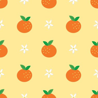 Portakal meyveli kusursuz desen