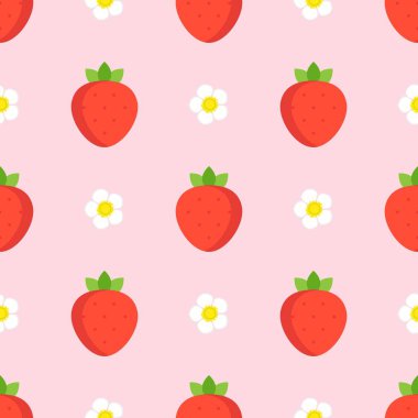 Tatlı çilekli kusursuz desen..