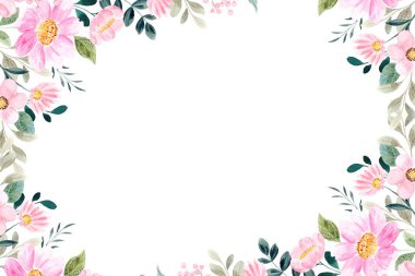 Tasarım için suluboya çiçekler arka plan vektörü.