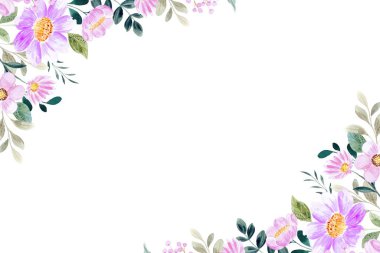 Tasarım için suluboya çiçekler arka plan vektörü.