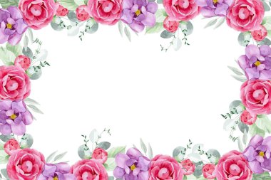 Tasarım için suluboya çiçekler arka plan vektörü.